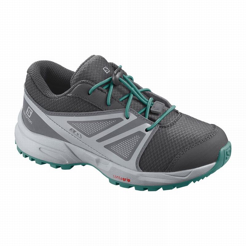 Zapatillas De Running Salomon Niños Negras / Azules - Salomon Argentina SENSE CLIMASALOMON™ IMPERMEA